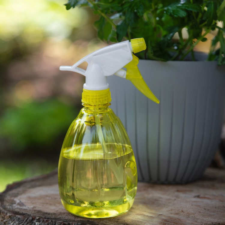 Zraszacz transparentny FLORA 550ml żółty